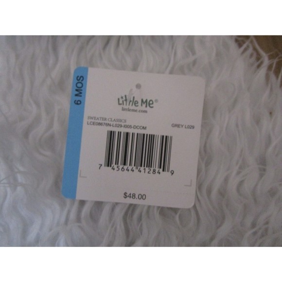 Little Me Marled Hooded Coverall grey and white stripes beautiful knit 6M - Picture 12 of 14